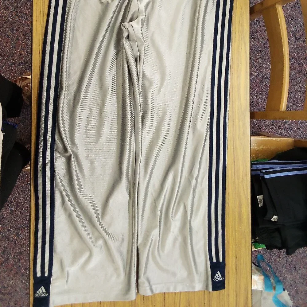 Vintage Adidas 3 Stripe Snap Button Sweat Pants Joggers